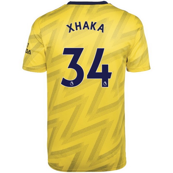 Trikot Arsenal NO.34 Xhaka Auswarts 2019-20 Gelb Fussballtrikots Günstig